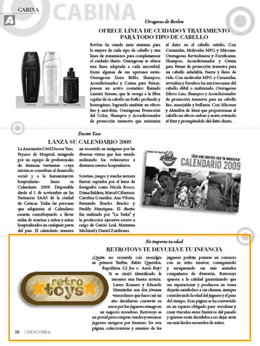 www.retrotoys.com.ve en la Revista "Descubra" de Avior Airlines